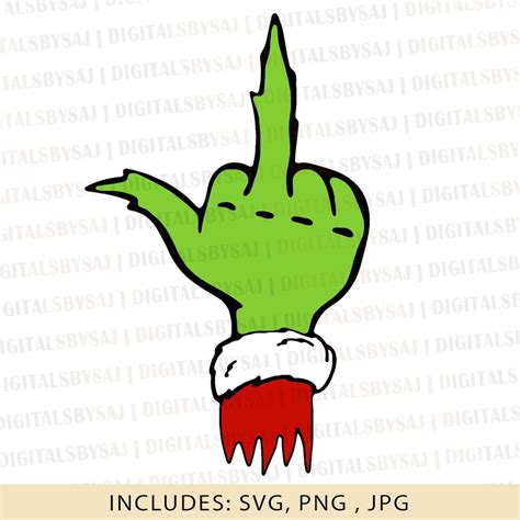 grinch middle finger